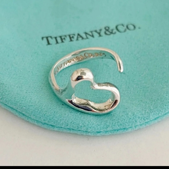 ELSA PERETTI Sterling Silver 925 Heart Open ❤️  Ring by Tiffany & Co 💙 - Picture 3 of 8